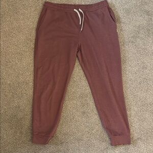 Vuori Pink Track Pants with Elastic Waistband and Cuffs
